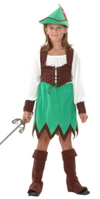 Value Costume: Girls Robin Hood (S 3-5 yrs)