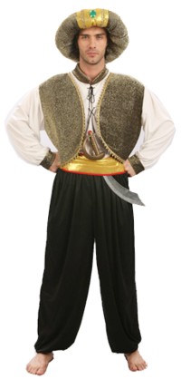 Enact the story of Ali Baba and the Forty Thieves in this Sultan style costume inspired by ancient M