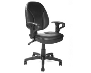 Unbranded Value line leather faced high synchro chair