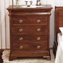 Vanessa dark wood chest of 5 drawers furniture
