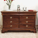 Vanessa dark wood chest of 8 drawers furniture