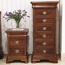 Vanessa dark wood high chest of drawers furniture