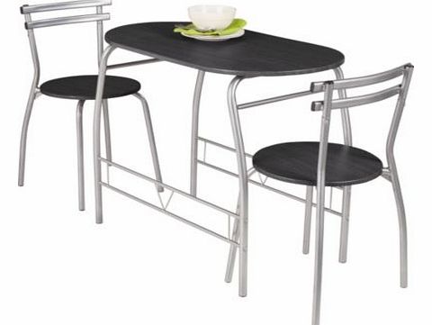 Unbranded Vegas Dining Table and 2 Chairs - Black