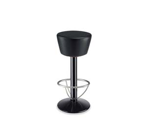 Sturdy heavy-duty bar stool. Upholstered chunky American style swivel seat. Weighted base incorporat