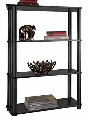 This shelving unit from the Verona collection is simple. practical and fantastic value for money. Featuring a black wood effect finish and black coloured frame. enjoy a versatile display shelf. which looks great in your home. Part of the Verona colle