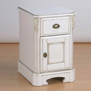 Versailles white painted 1 door bedside furniture