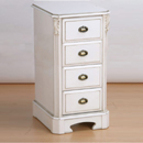 Versailles white painted 4 drawer chest of