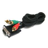 VGA Male To 3 x RGB Phono Plugs 1.5 Metre Cable
