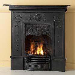 Victorian-Style Cast Iron Fireplace