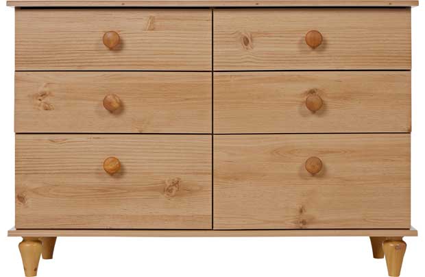 Unbranded Victoriana 3 3 Drawer Chest - Pine Effect