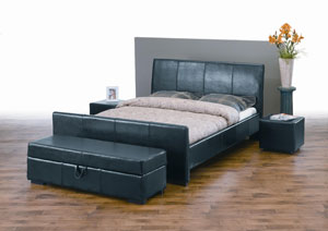 Vift- Salsa- Kingsize Leather Bed
