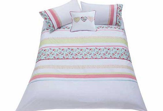 Unbranded Vintage Embroidered White Bedding Set - Double