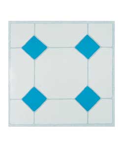 Unbranded Vinyl Blue Diamond Tile