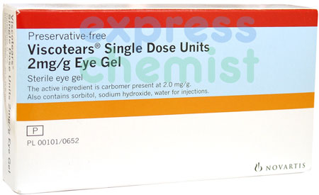 Viscotears Eye Gel  0.6ml x30. *Packaging has changed. This picture depicts old packaging.    Viscot