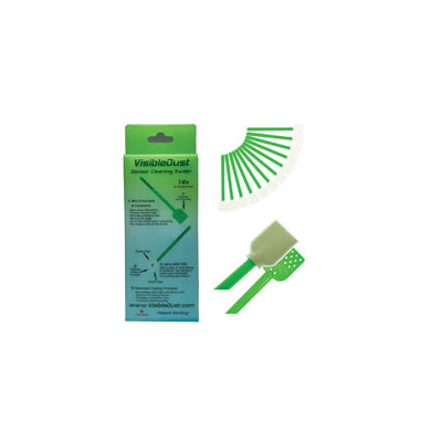 Unbranded Visible Dust 1.5-1.6x Swabs Green - pack of 12