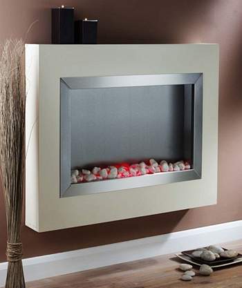 1kW or 2kW Heat Output Settings
Illuminated pebble bed gives realistic flame effect
Contemporary