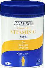Vitamin C 60mg Orange 180s by Principle Healthcare