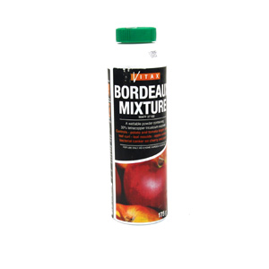 Bordeaux Mixture controls diseases such as potato and tomato blight  peach leaf curl  leaf moulds  a