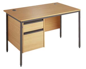 Unbranded VL assembled Basic clerical H-leg desk