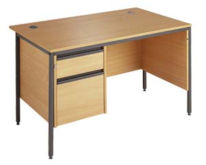 Unbranded VL assembled clerical H-leg desk