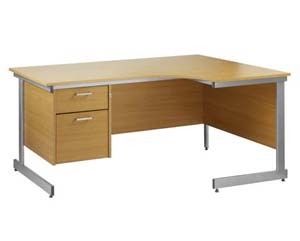 Unbranded VL Budget clerical ergonomic C-leg desk