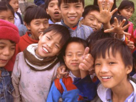 Unbranded Volunteer with orphans in Ho Chi Minh City,