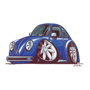 VW Beetle - Blue T-shirt