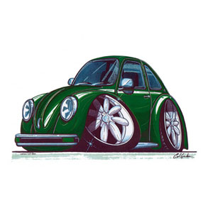 VW Beetle - Green Kids T-shirt