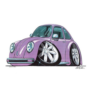 VW Beetle - Lilac Kids T-shirt