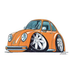 VW Beetle - Orange Kids T-shirt