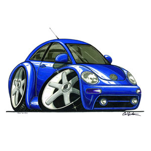 VW New Beetle - Blue T-shirt