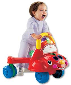 Grows from a walker to a ride-on and then a great learning activity car. Teaches numbers,