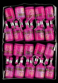 Unbranded Warning Hen Party Poppers (Box20)