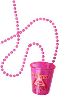 Unbranded Warning Hen Party Shot Glass Necklace