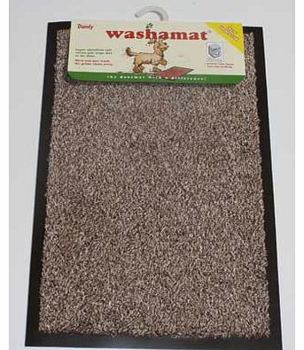 This machine washable mat is made from absorbent cotton and has an anti slip PVC backing making it suitable for use in all weathers. 100% cotton. Non-slip backing. 30?C machine washable. Size L60. W40cm. Weight 0.79kg. (Barcode EAN=5012679050625)