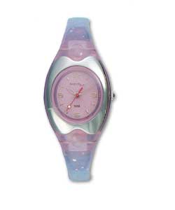 Watchout Ladies Pink Plastic Bangle Watch