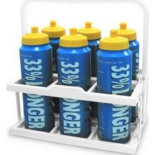 Plastic folding bottle container, holds up to 6 bottles (not included)