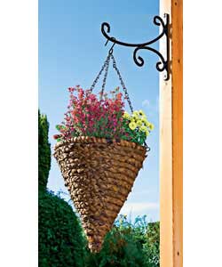 Includes baskets, brackets, compost, feed and water gel. Colour natural. Size (H)37, (W)30, (D)30cm 