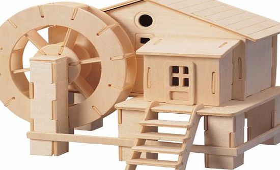 Unbranded Water-wheel - Woodcraft Construction Kit- Quay