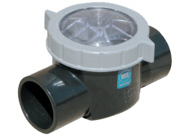 Waterways Non Return Valves have a clear lid and a bright seal flapper for easy inspection and acces