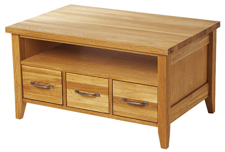 Unbranded Wealden TV Stand with 3 Drawers (Oiled Finish )