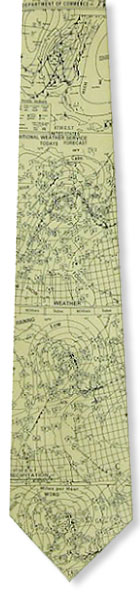 Unbranded Weather Map Tie