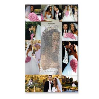 Unbranded Wedding canvas Montage with Personalised Poem