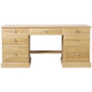 Westminster oak double pedestal comp desk