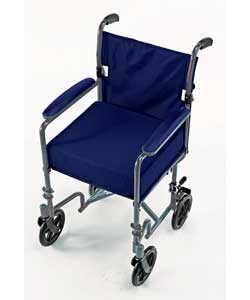 A lightweight wheelchair cushion with a 4cm thick memory foam top cover and 6cm PU foam bottom.Twill