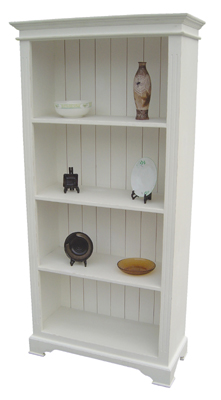 Unbranded WHITE BOOKCASE OPEN KRISTINA