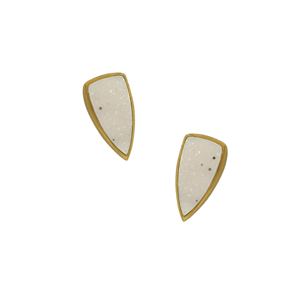 Unbranded White Drusy Studs