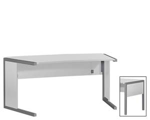 White ergonomic desk