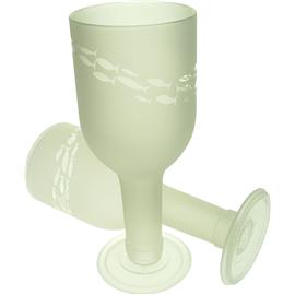 Unbranded White Frosted Fish Goblets
