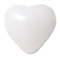 These fabulous white heart shaped 10" balloons are